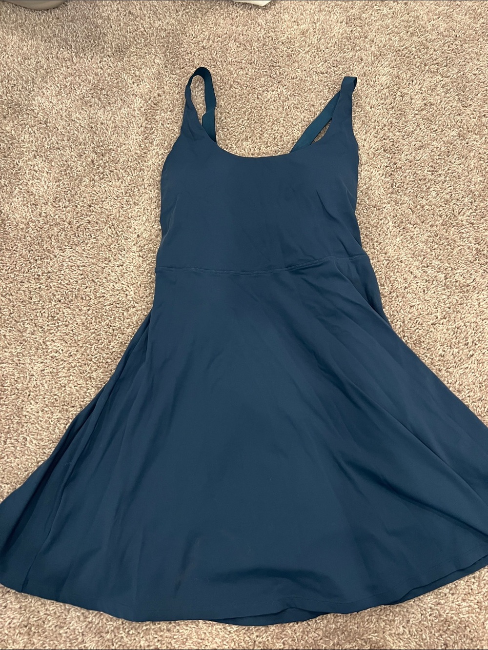 Scoop Neck Mini Sports Dress in Deep Navy